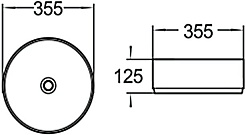 SantiLine Раковина накладная 35.5 SL-1037 белая – фотография-2